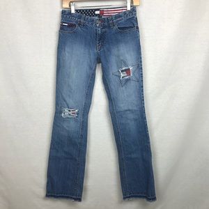 💋 Nail biting SALE! Vintage Tommy Hilfiger Sz. 1 Jeans Star & Stripes